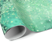 Luxe Edelsteen Marmer Groen Glitters Agaat Cadeaupapier (Rol Hoek)