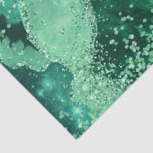 Luxe Edelsteen Marmer Groen Glitters Agaat Tissuepapier (Detail)