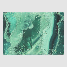 Luxe Edelsteen Marmer Groen Glitters Agaat Tissuepapier