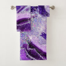 Luxe Edelsteen Marmer Paarse Glitters Agaat