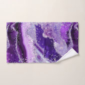 Luxe Edelsteen Marmer Paarse Glitters Agaat Bad Handdoek (Handdoek)