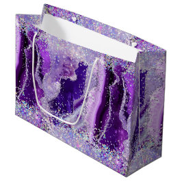 Luxe Edelsteen Marmer Paarse Glitters Agaat Groot Cadeauzakje