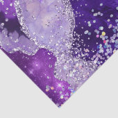Luxe Edelsteen Marmer Paarse Glitters Agaat Tissuepapier (Detail)