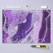 Luxe Edelsteen Marmer Paarse Glitters Agaat Tissuepapier (Craft)