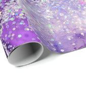 Luxe Edelsteen Marmer Paarse Glitters Agate Cadeaupapier (Rol Hoek)