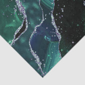 Luxe Edelsteen Smaragd Glitter Agaat Tissuepapier (Detail)