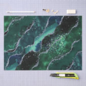 Luxe Edelsteen Smaragd Glitter Agaat Tissuepapier (Craft)