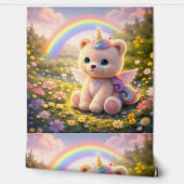 Luxe eenhoorn teddy kinderkamerbehang behang (Afrollen)