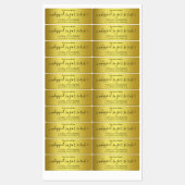 Luxe eenvoudige Gold-gradiënt Labels (Vel)