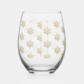 Luxe Eenvoudige Gouden Ster Sneeuwvlok Naadloos Pa Wijnglas Zonder Voet (Rechts)