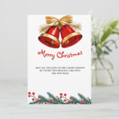 Luxe eenvoudige kerstkaart, familiekaart Xmas Kaart (Staand voorkant)