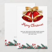 Luxe eenvoudige kerstkaart, familiekaart Xmas Kaart (Voorkant / Achterkant)