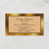 Luxe eenvoudige Trendy faux gouden folie textuur Visitekaartje (Achterkant)