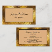 Luxe eenvoudige Trendy faux gouden folie textuur Visitekaartje (Voorkant / Achterkant)