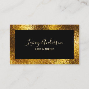Luxe eenvoudige Trendy faux metallic gouden folie Visitekaartje