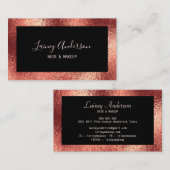 Luxe eenvoudige Trendy faux metallic roos gouden f Visitekaartje (Voorkant / Achterkant)