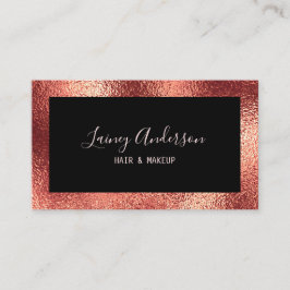 Luxe eenvoudige Trendy faux metallic roos gouden f Visitekaartje