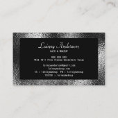 Luxe eenvoudige Trendy faux metallic silver folie Visitekaartje (Achterkant)