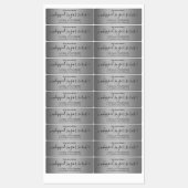 Luxe Eenvoudige Zilveren Gradiënt Horizontaal Labels (Vel)