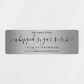 Luxe Eenvoudige Zilveren Gradiënt Horizontaal Labels (Design 2)