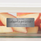 Luxe Eenvoudige Zilveren Gradiënt Horizontaal Labels (Aangebracht)