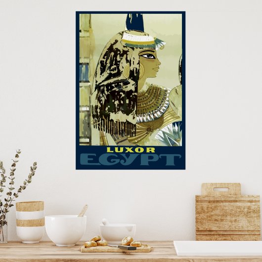 -Luxe Egypte roeit reizen Poster (Keuken)