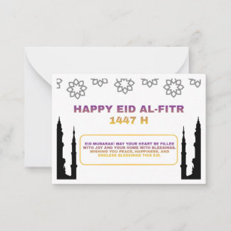 Luxe Eid Mubarak Kaart Notitiekaartje
