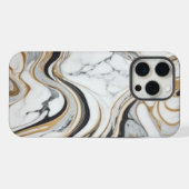 Luxe Elegance Geborsteld Marmer Textuur Print iPhone Hoesje (Achterkant horizontaal)