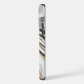 Luxe Elegance Geborsteld Marmer Textuur Print iPhone Hoesje (Linkerkant)