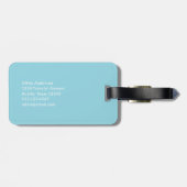 Luxe Elegance | Robin Egg Blauw Mevrouw Trouwdatum Bagagelabel (Achterkant horizontaal)