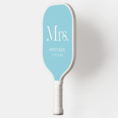 Luxe Elegance Robin Ei Blauw | Mrs Wedding Date Pickleball Paddle (Links)