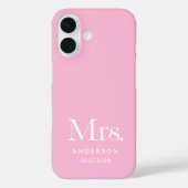 Luxe Elegance | Roze mevrouw en trouwdatum Case-Mate iPhone Case (Achterkant)