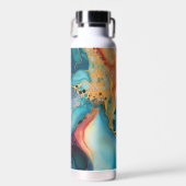Luxe Elegant Abstract Marmer Mooi Waterfles (Voorkant)