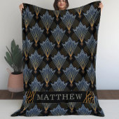 Luxe elegant art Trendy Deco Patroon Fleece Deken