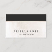 Luxe Elegant Black en White Marble Visitekaartje (Voorkant)