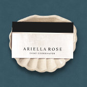 Luxe Elegant Black en White Marble Visitekaartje