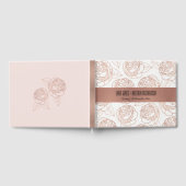 LUXE ELEGANT BLUSH PINK ROSE GOLD FLORAL WEDING GASTENBOEK (Volledig)