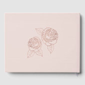 LUXE ELEGANT BLUSH PINK ROSE GOLD FLORAL WEDING GASTENBOEK (Achterkant)