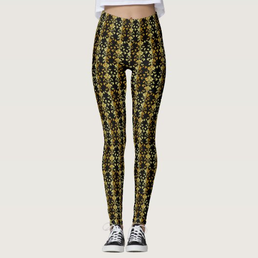 Luxe Elegant Floral Collectie Leggings (Voorkant)