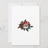 Luxe Elegant Floral Lijst Wedding Uitnodiging (Achterkant)