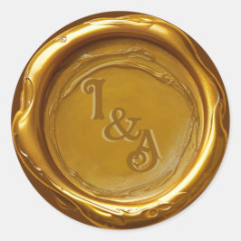 Luxe Elegant gepolijst goud wax zegel bruiloft