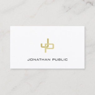 Luxe Elegant Gold Monogram Professional Modern Visitekaartje