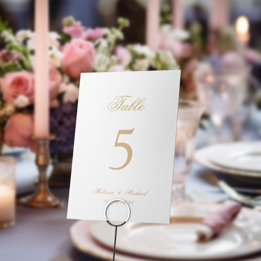 Luxe Elegant Gold Script Calligrafie Trouwen Kaart