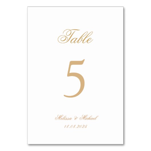 Luxe Elegant Gold Script Calligrafie Trouwen Kaart (Achterkant)