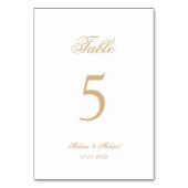 Luxe Elegant Gold Script Calligrafie Trouwen Kaart (Voorkant)