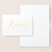Luxe Elegant Gold Script | Trouwteken gereserveerd Folie Kaarten (Display)