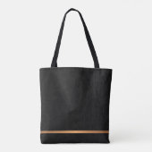 Luxe elegant goud moderne zwarte monogrammen tote bag (Achterkant)