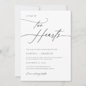 Luxe Elegant Handgeschreven Kalligrafie Bruiloft Kaart (Voorkant)