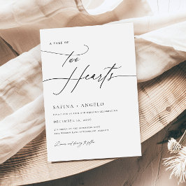 Luxe Elegant Handgeschreven Kalligrafie Bruiloft Kaart
