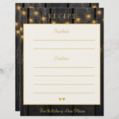 Luxe elegant houthulp recept voor typografie (Voorkant / Achterkant)